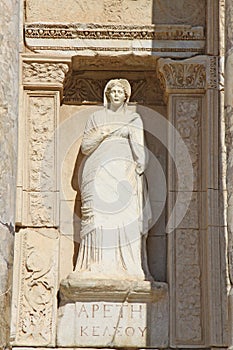 Statue of Arete - Celsus Library, Ephesus photo
